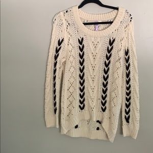 Cute cream and black sweater